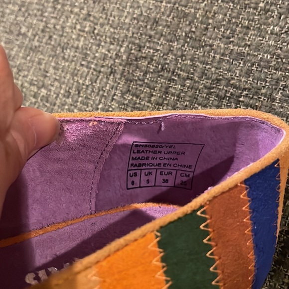 Soho Lab suede striped flats (sz 8) - Picture 9 of 12